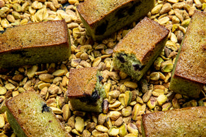FINANCIER PISTACHES & MYRTILLES